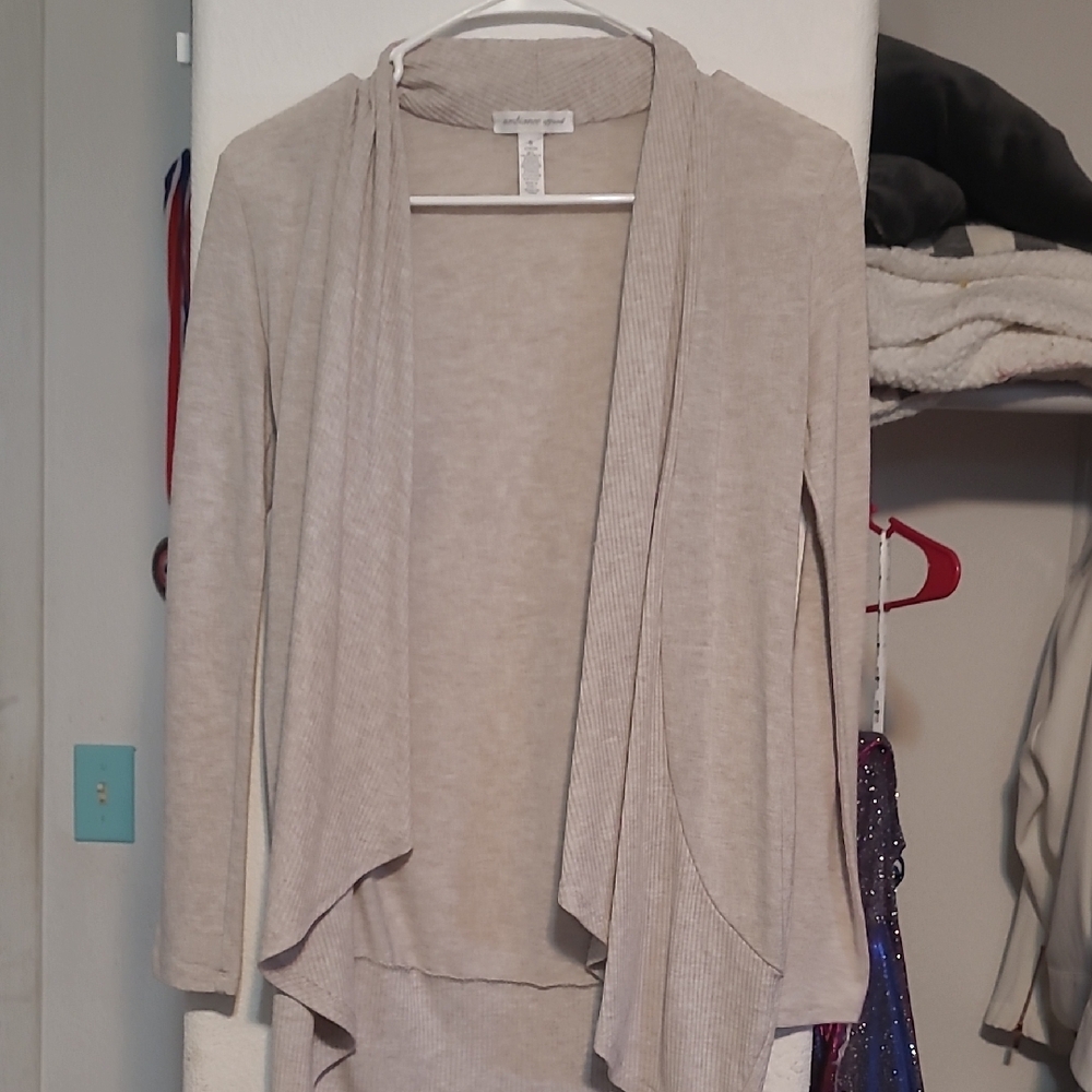 Ambiance Cream Open Front Cardigan Sweater